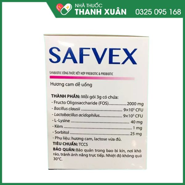 Safvex bổ sung men vi sinh, cải thiện táo bón